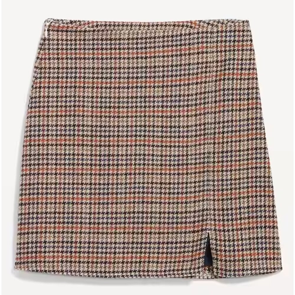 Old Navy Brown Plaid Mini Skirt Size M